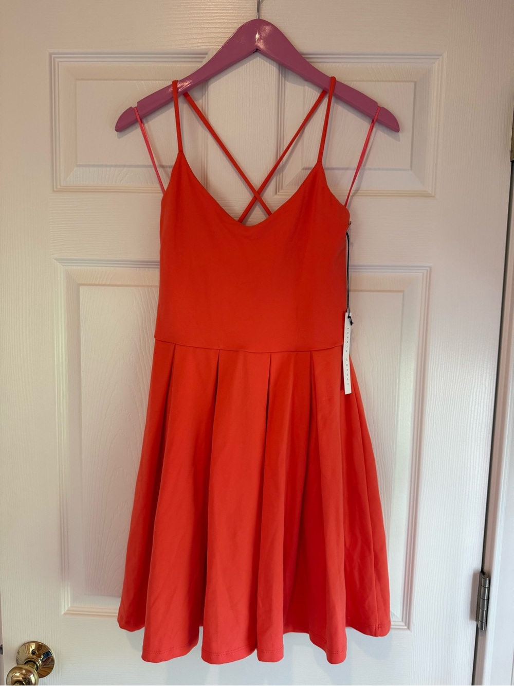 Susana Monaco Red Sleeveless Backless Fit-and-Flare Dress
